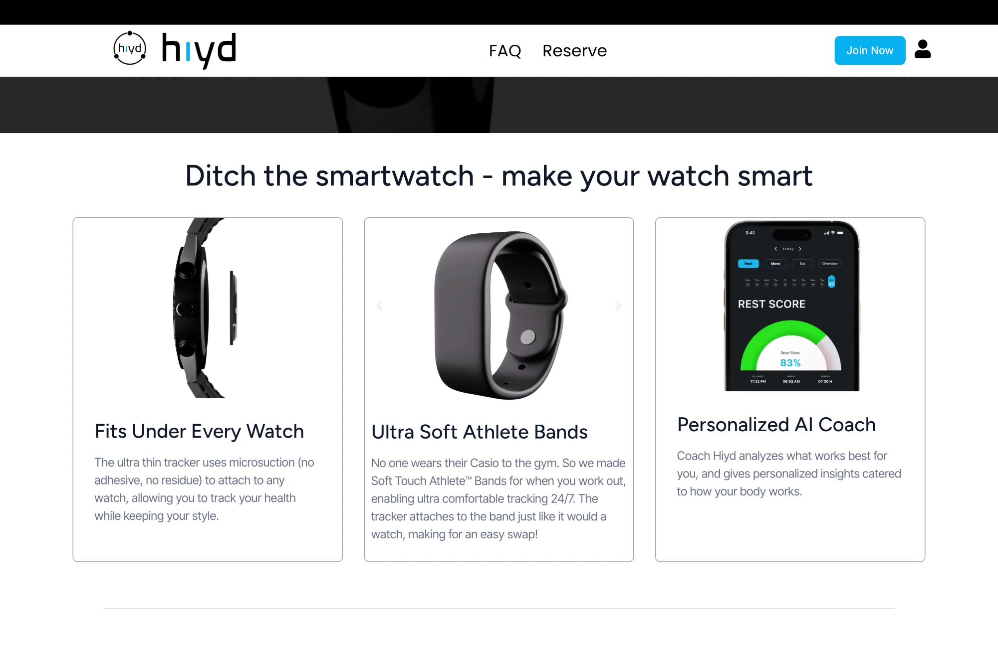 Hiyd.ai before redesign