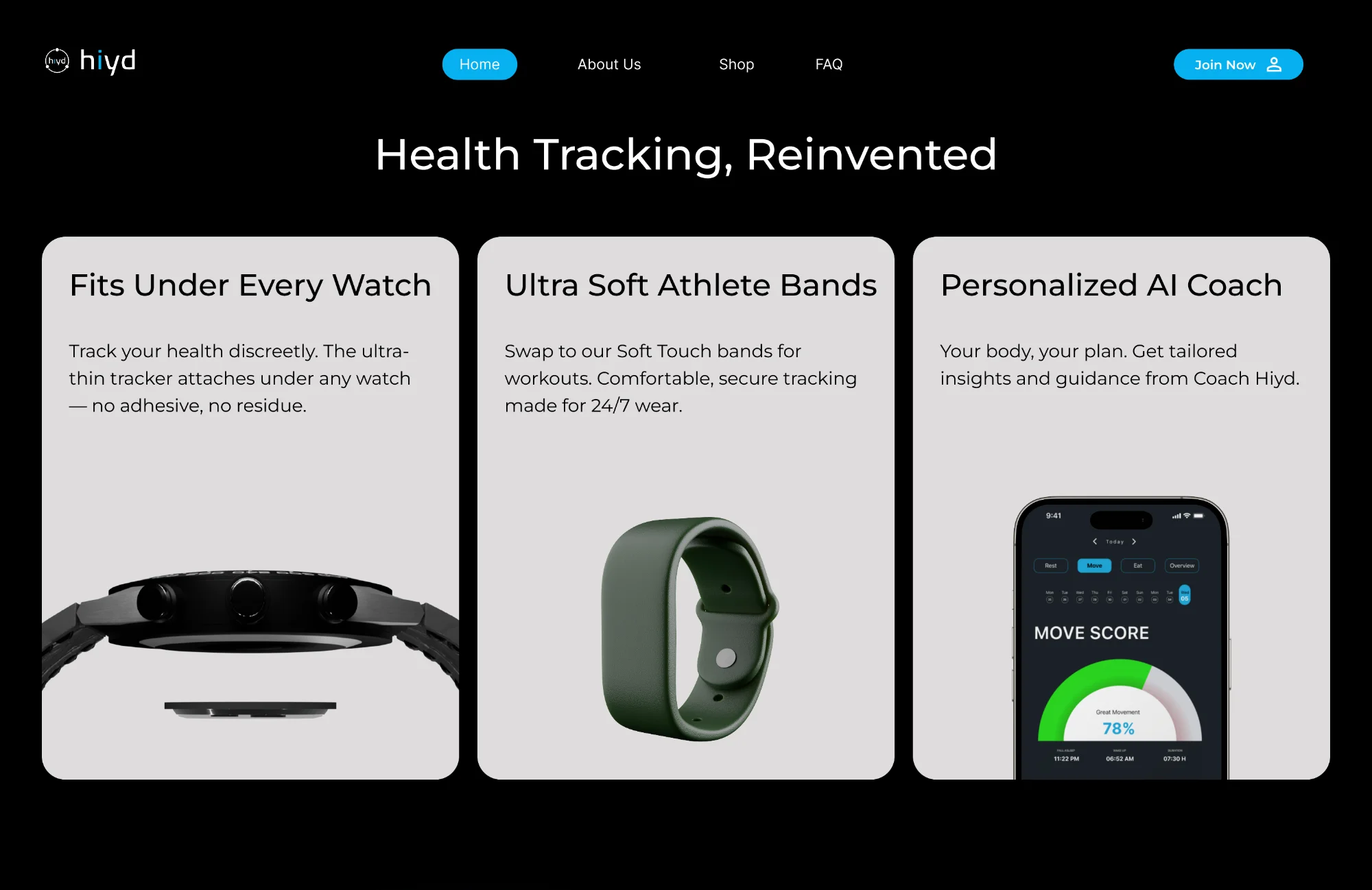 Hiyd.ai after redesign
